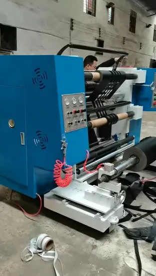 Machine de découpe et de rembobinage de films plastiques de haute précision