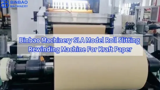 Machine à refendre les rouleaux jumbo de papier kraft brun avec arbre hydraulique sans dérouleur pour la fabrication d'enveloppes